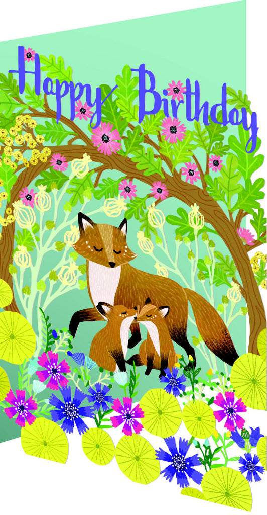 Roger la Borde Summer Forrest Lasercut Greeting Card featuring artwork by Antoana Oreski