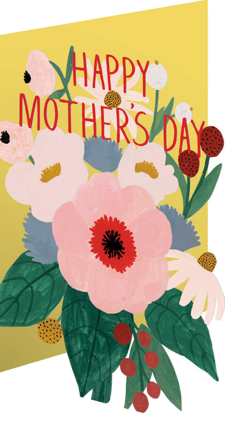 Roger la Borde Big Pink Lasercut Card featuring artwork by Kate Pugsley