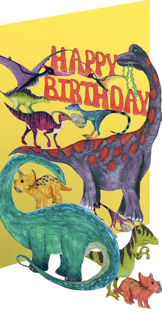 Roger la Borde Dino Mighty Lasercut Greeting Card featuring artwork by Katherine Quinn