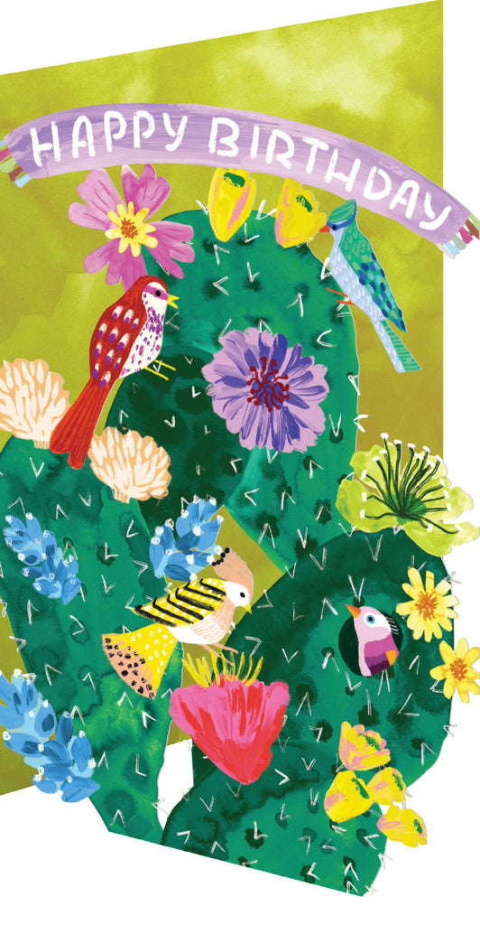 Roger la Borde Cactusland Lasercut Card featuring artwork by Katie Vernon