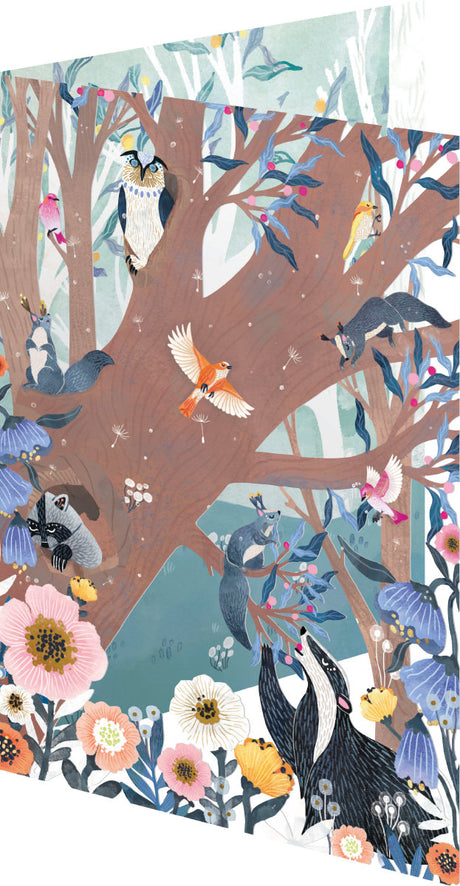 Roger la Borde Summer Forrest Lasercut Card featuring artwork by Antoana Oreski