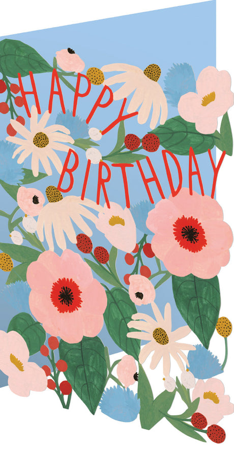 Roger la Borde Big Pink Lasercut Card featuring artwork by Kate Pugsley