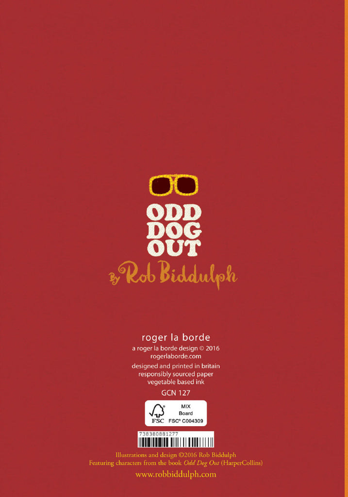 Roger la Borde Odd Dog Out Petite Card featuring artwork by Rob Biddulph