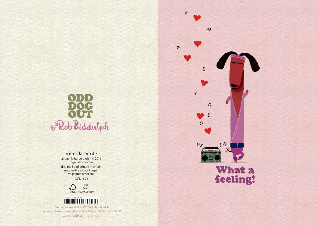 Roger la Borde Odd Dog Out Petite Card featuring artwork by Rob Biddulph