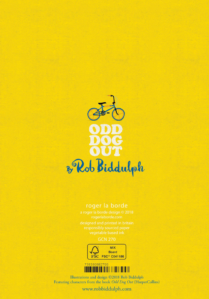 Roger la Borde Odd Dog Out Petite Card featuring artwork by Rob Biddulph