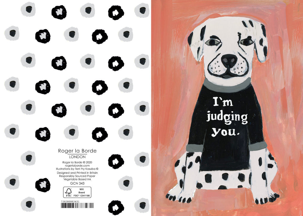 Roger la Borde Pup Talk Petite Card featuring artwork by Terri Fry Kasuba