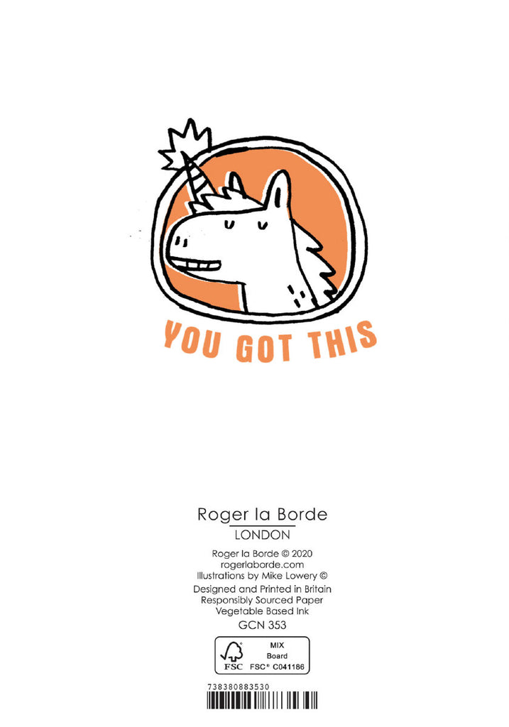 Roger la Borde Two Tone Petite Card featuring artwork by Mike Lowery