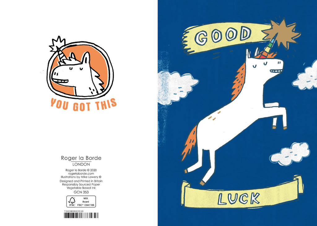 Roger la Borde Two Tone Petite Card featuring artwork by Mike Lowery