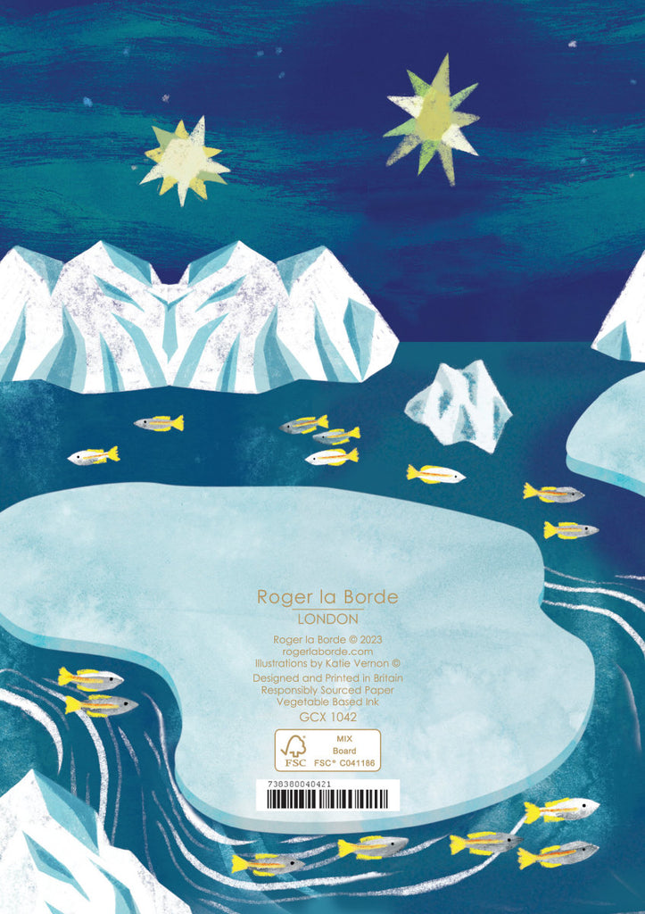 Roger la Borde Go with the Floe Standard Christmas Card featuring artwork by Katie Vernon