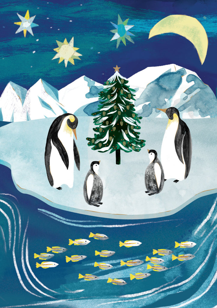 Roger la Borde Go with the Floe Standard Christmas Card featuring artwork by Katie Vernon