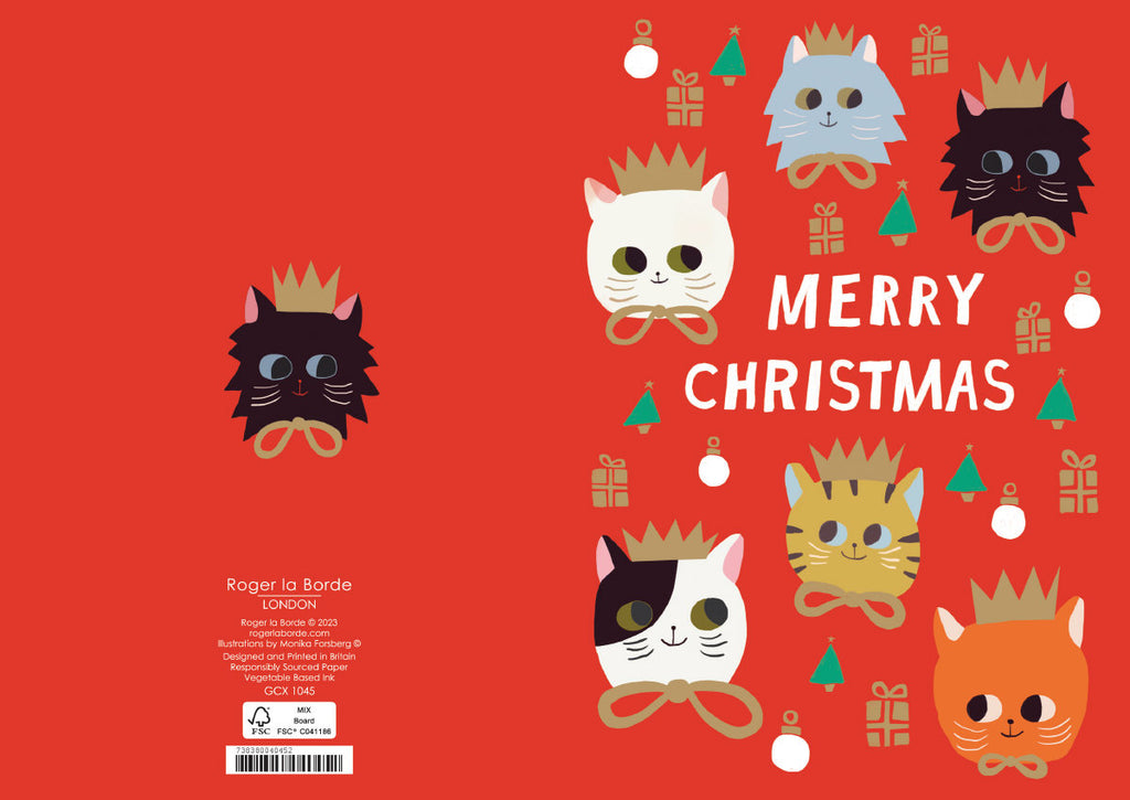 Roger la Borde Starflower Standard Christmas Card featuring artwork by Monika Forsberg