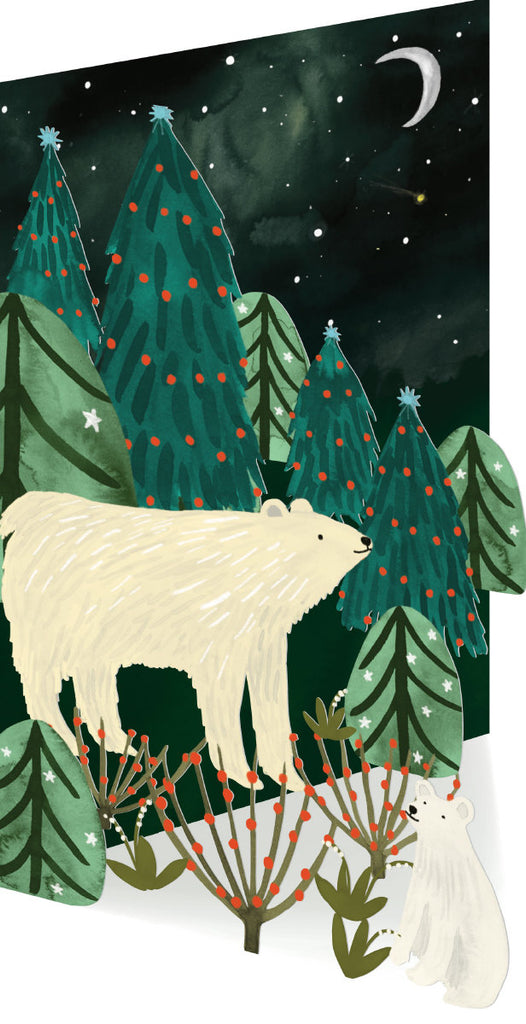 Roger la Borde Northern Lights Lasercut Card featuring artwork by Katie Vernon