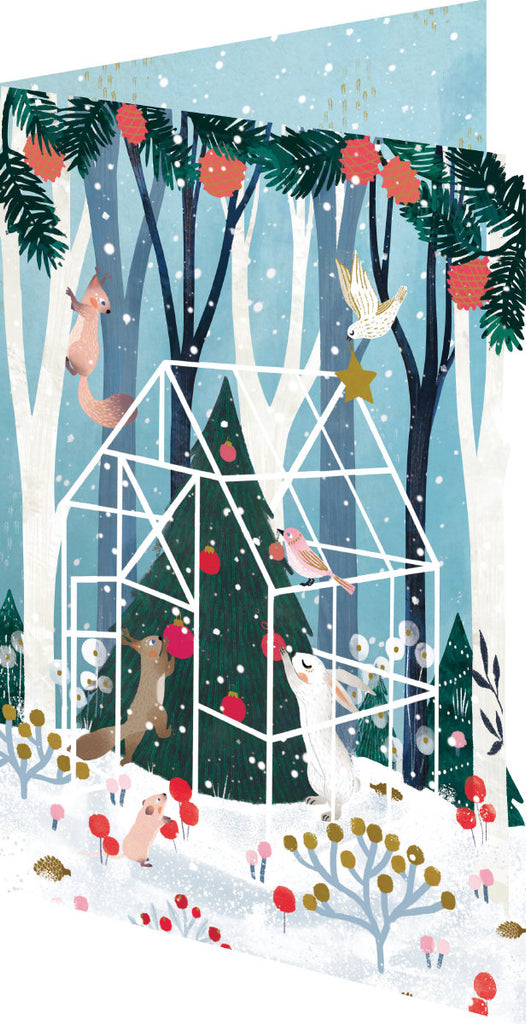 Roger la Borde Winter Garden Lasercut Card featuring artwork by Antoana Oreski