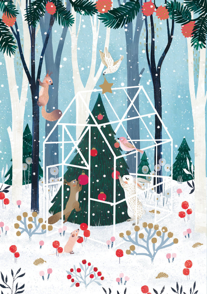 Roger la Borde Winter Garden Greeting Card featuring artwork by Antoana Oreski