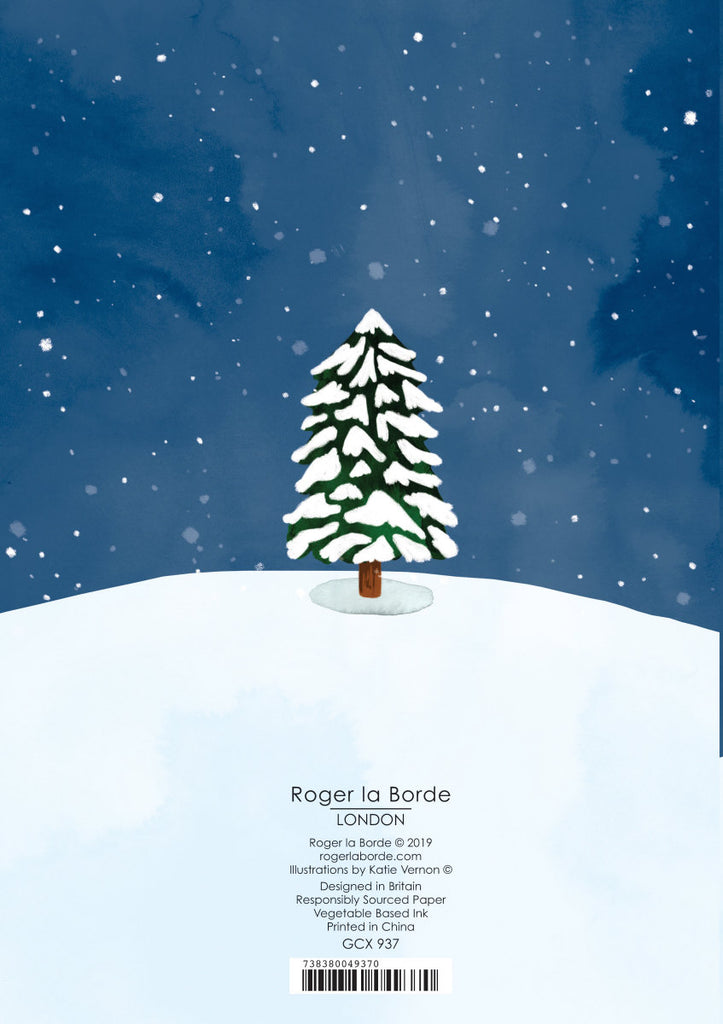 Roger la Borde Christmas Conifer Greeting Card featuring artwork by Katie Vernon