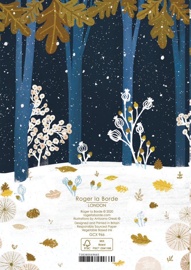 Roger la Borde Frosty Forest Greeting Card featuring artwork by Antoana Oreski