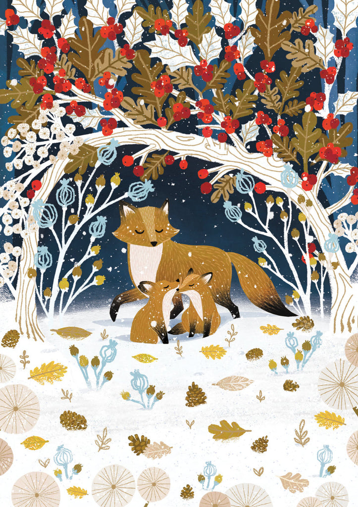 Roger la Borde Frosty Forest Greeting Card featuring artwork by Antoana Oreski