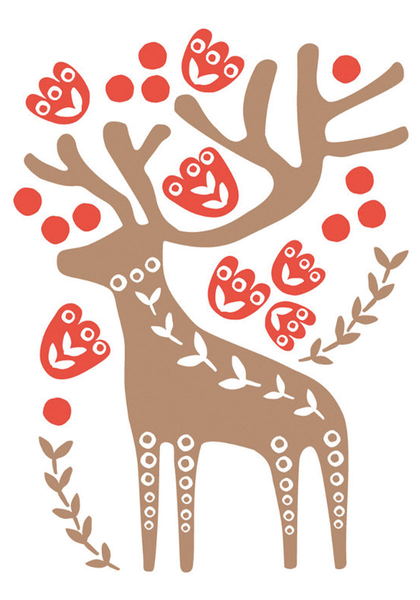 Roger la Borde Scandi Scandi Letterpress Card featuring artwork by Marianne Kivimaki