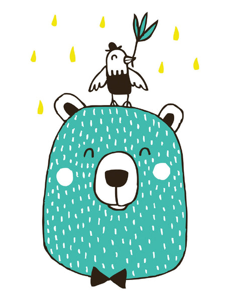 Roger la Borde Scandi Scandi Letterpress Card featuring artwork by Mira Mallius