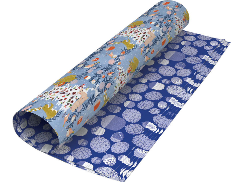 Roger la Borde Frosty Forest Reversible Wrap featuring artwork by Antoana Oreski