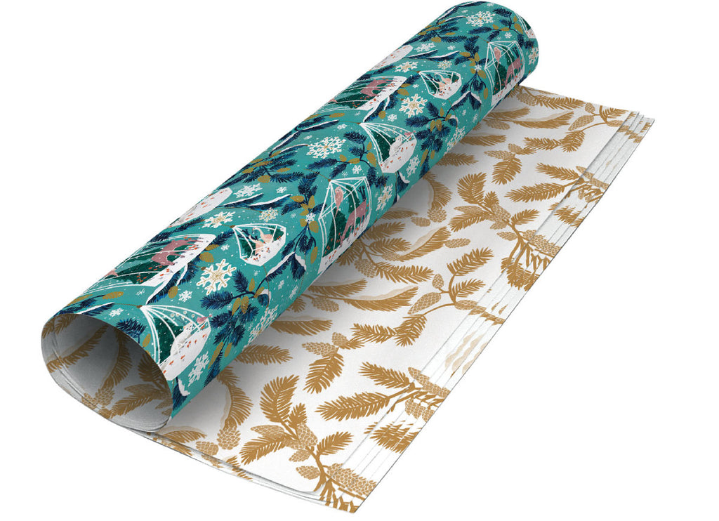 Roger la Borde Winter Garden Reversible Wrap featuring artwork by Antoana Oreski