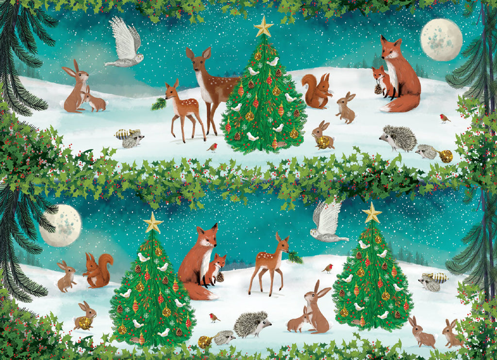 Roger la Borde Heart of the Forest Reversible Wrap featuring artwork by Jane Newland
