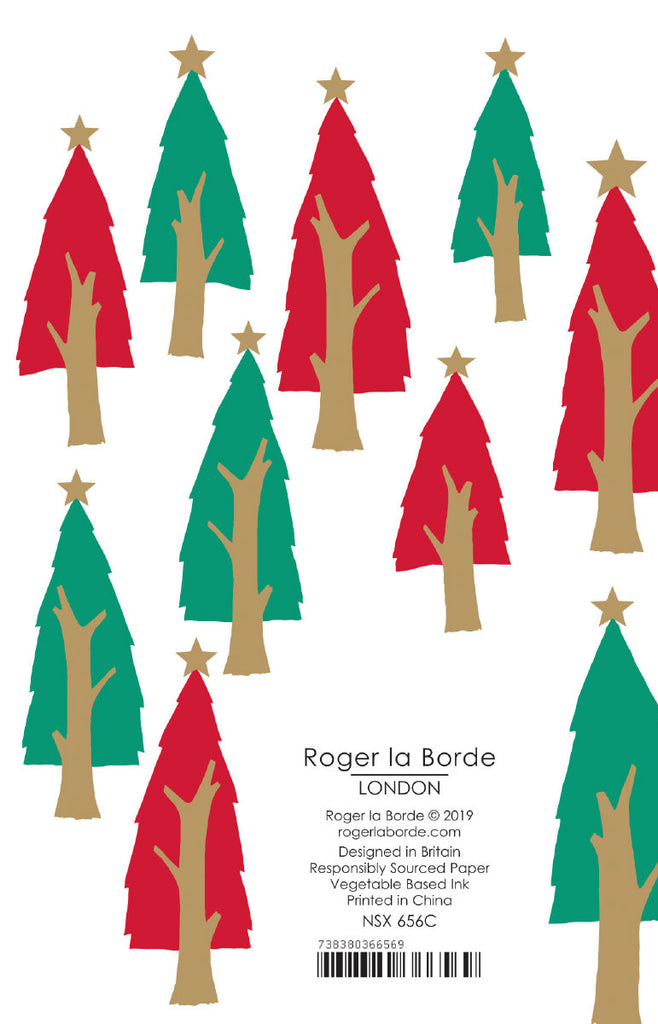 Roger la Borde Christmas Tree Charity Notecard featuring artwork by Roger la Borde