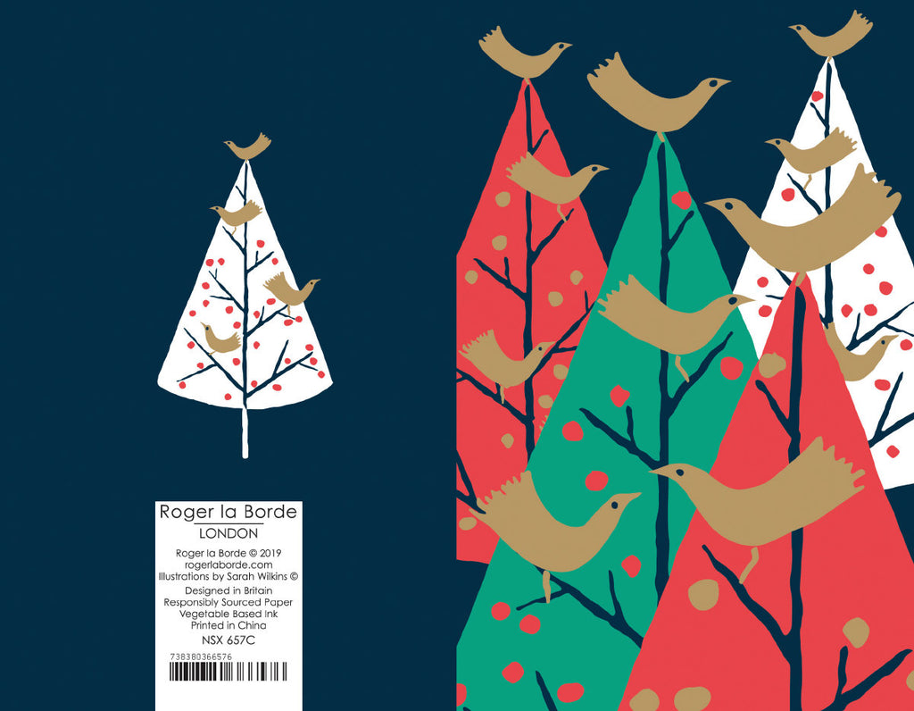 Roger la Borde Christmas Tree Charity Notecard featuring artwork by Roger la Borde