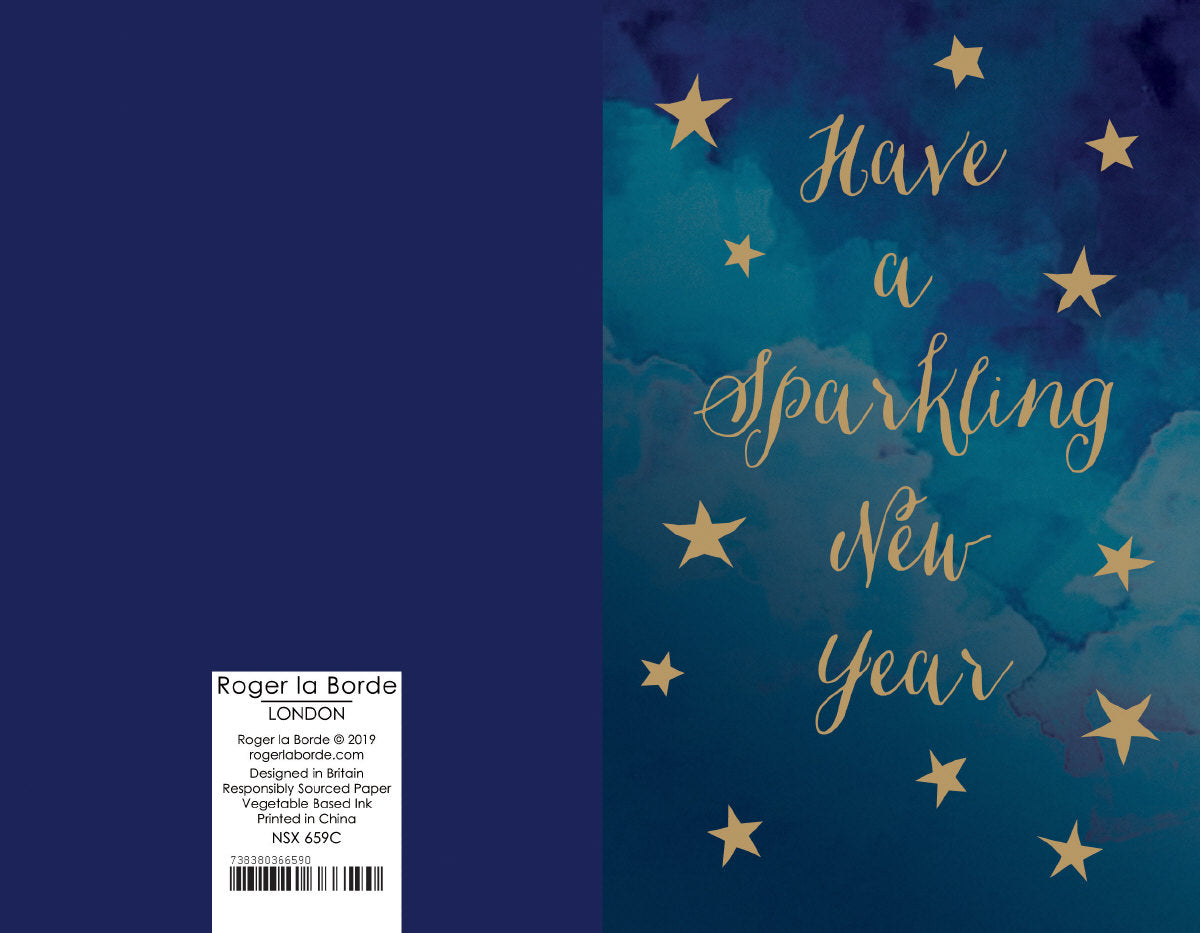Roger la Borde New Year Notecard featuring artwork by Roger la Borde