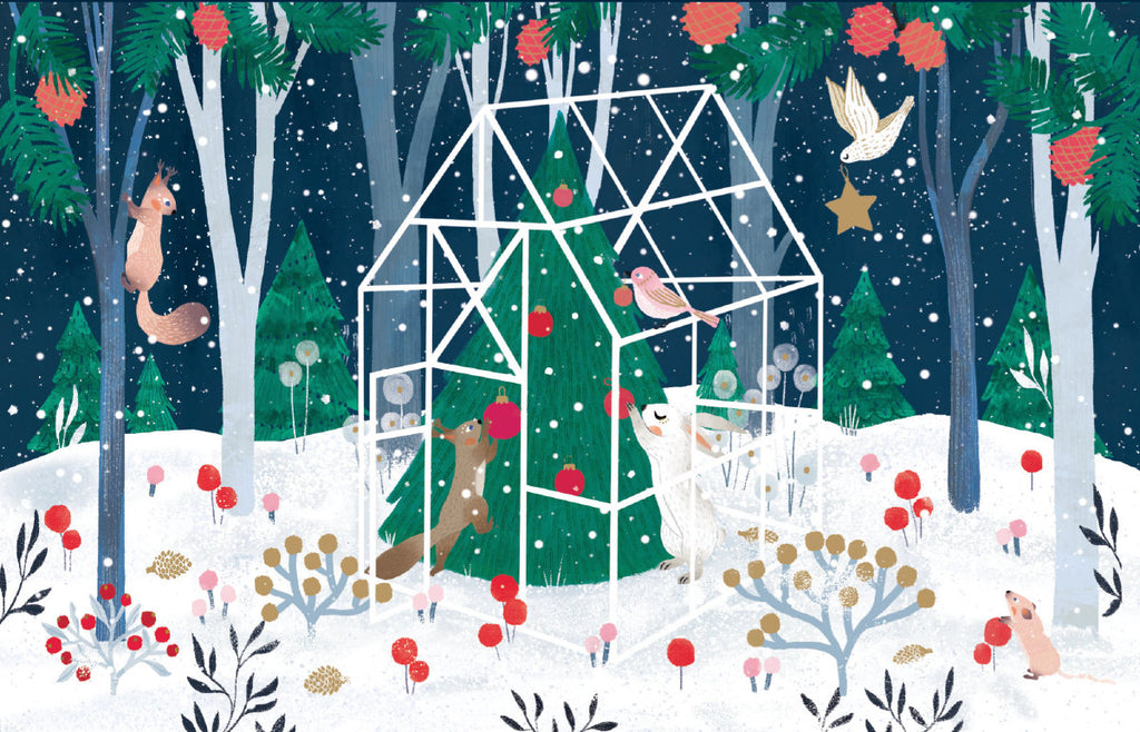 Roger la Borde Winter Garden Notecard featuring artwork by Antoana Oreski