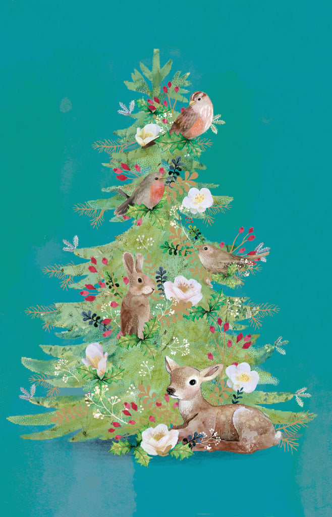 Roger la Borde Christmas Tree Notecard featuring artwork by Kendra Binney