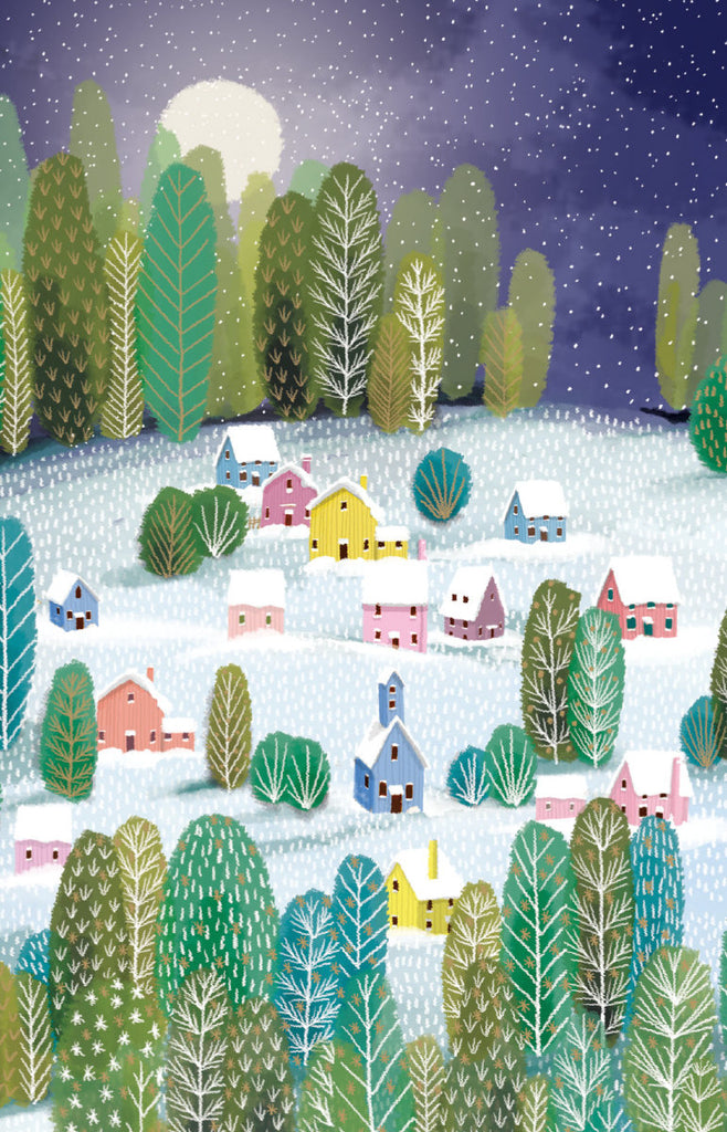 Roger la Borde Let It Snow Notecard featuring artwork by Jane Newland