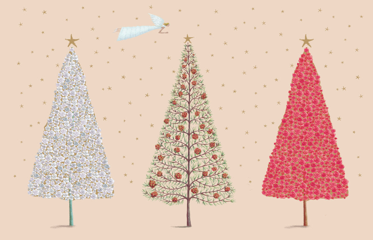 Roger la Borde Christmas Tree Notecard featuring artwork by Mary Claire Smith