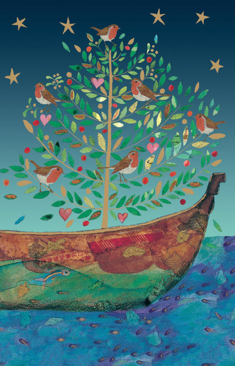 Roger la Borde Christmas Tree Notecard featuring artwork by Jane Ray