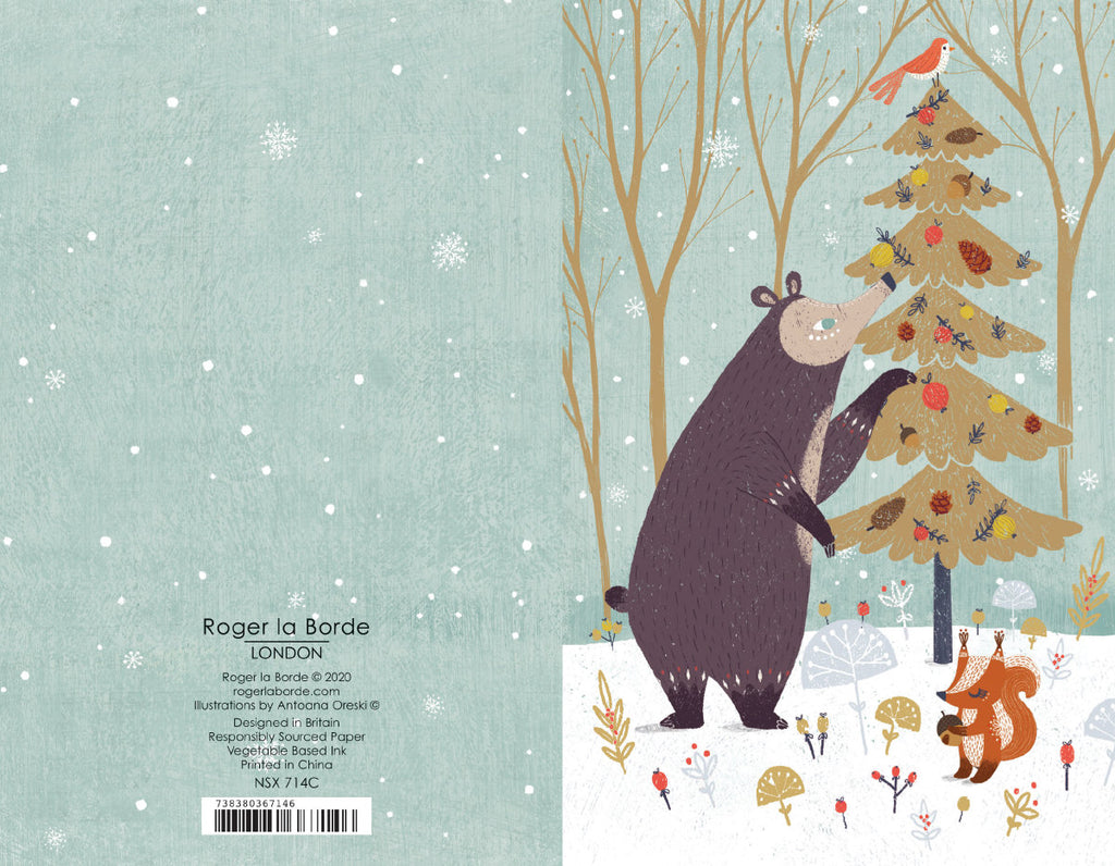 Roger la Borde Frosty Forest Charity Notecard Pack featuring artwork by Antoana Oreski