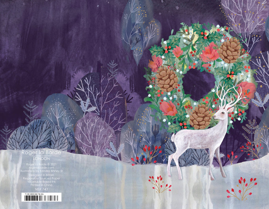 Roger la Borde Silver Stag Notecard featuring artwork by Kendra Binney