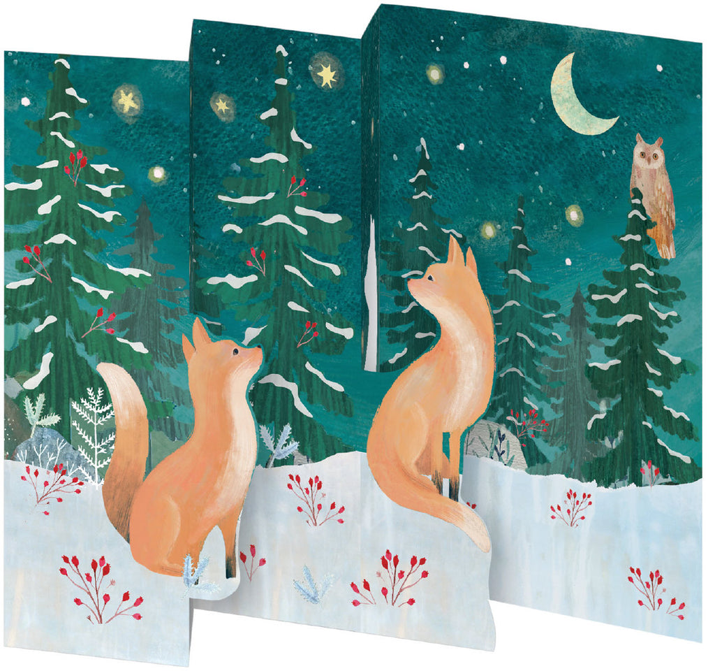 Roger la Borde Moonlit Meadow Tri-fold Card Pack featuring artwork by Kendra Binney