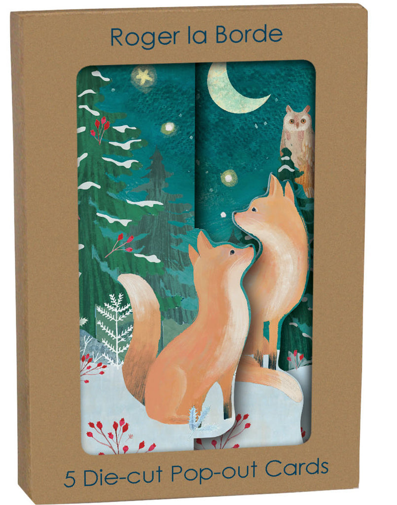 Roger la Borde Moonlit Meadow Tri-fold Card Pack featuring artwork by Kendra Binney