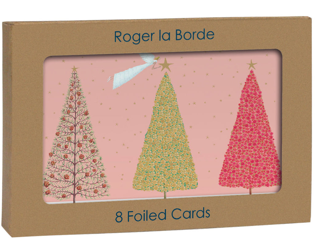 Roger la Borde Christmas Tree Gold Foil Card Pack featuring artwork by Roger la Borde