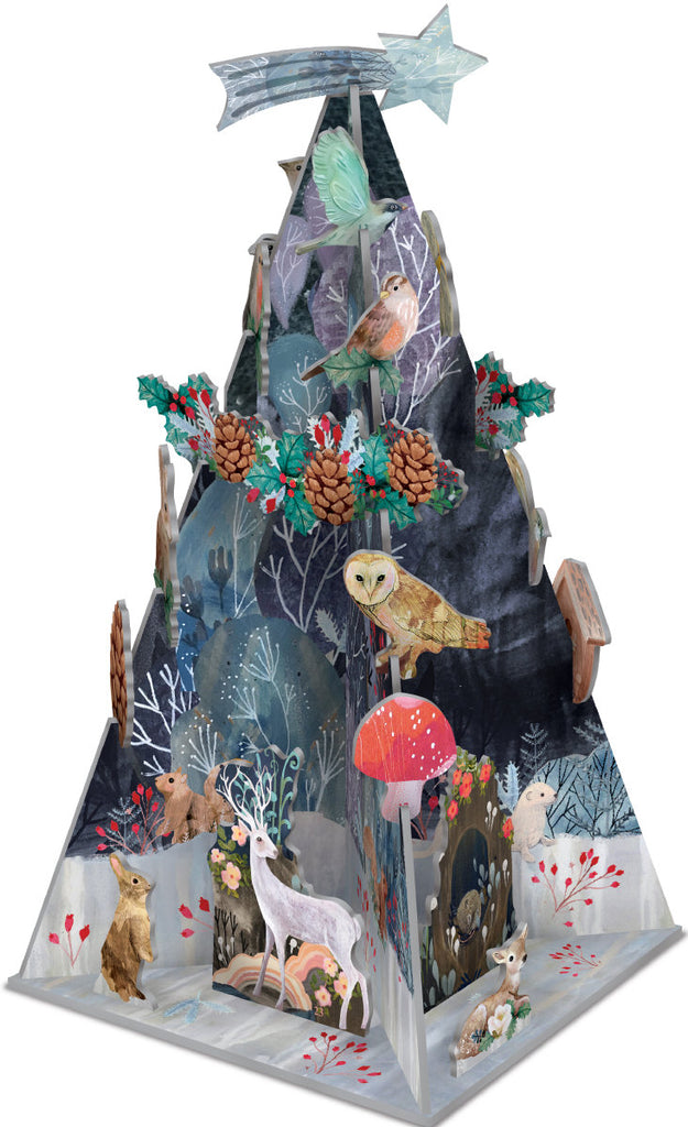 Roger la Borde Silver Stag Large Pop & Slot Advent Calendar featuring artwork by Kendra Binney