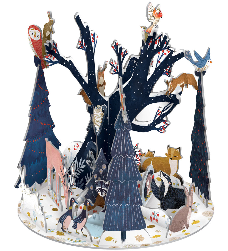 Roger la Borde Hollow Tree Hideaway AC Large Pop & Slot Advent Calendar featuring artwork by Antoana Oreski