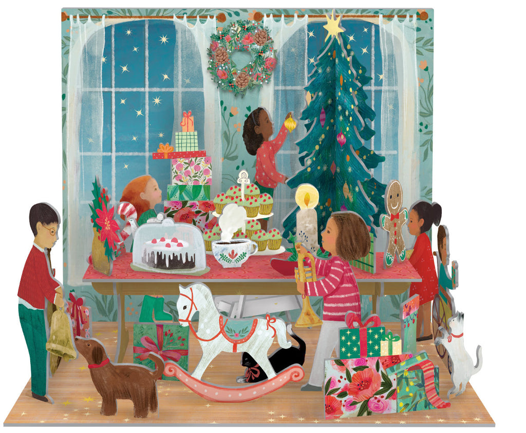Roger la Borde A Christmas Party Large Pop & Slot Advent Calendar featuring artwork by Kendra Binney