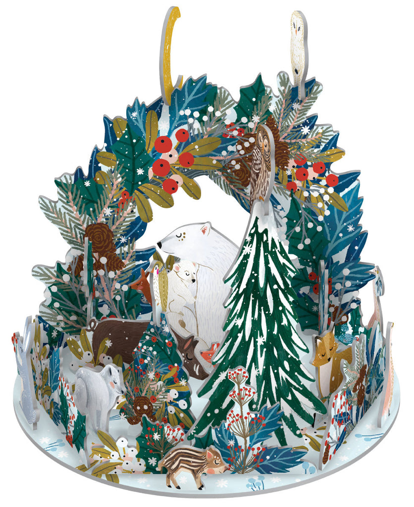 Roger la Borde Polar Bear Bower Large Pop & Slot Advent Calendar featuring artwork by Antoana Oreski