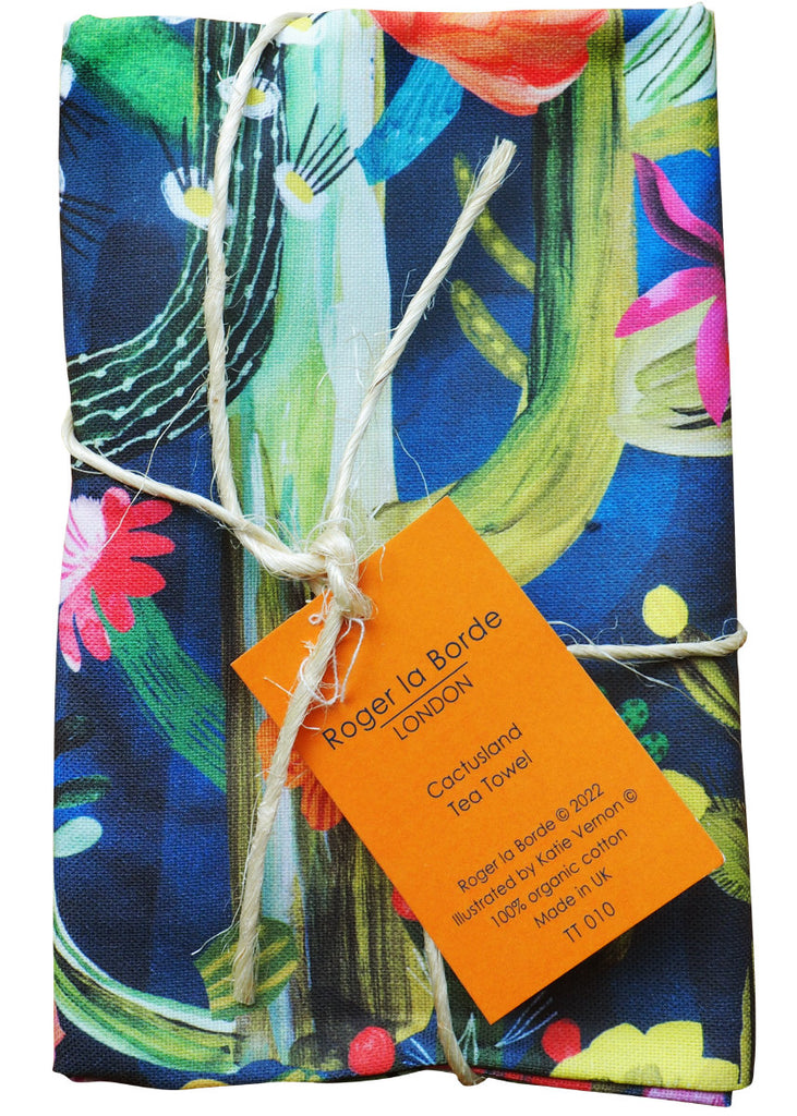Roger la Borde Cactusland Tea Towel Set featuring artwork by Katie Vernon