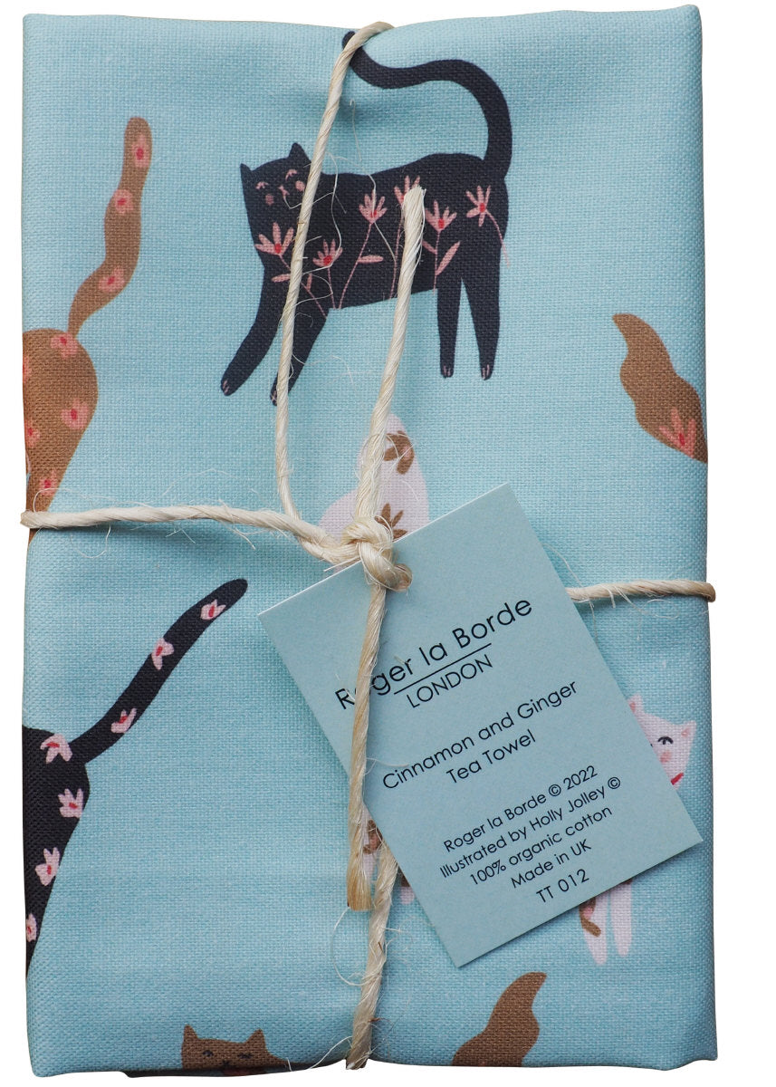 Roger la Borde Cinnamon and Ginger Tea Towel Set featuring artwork by Holly Jolley