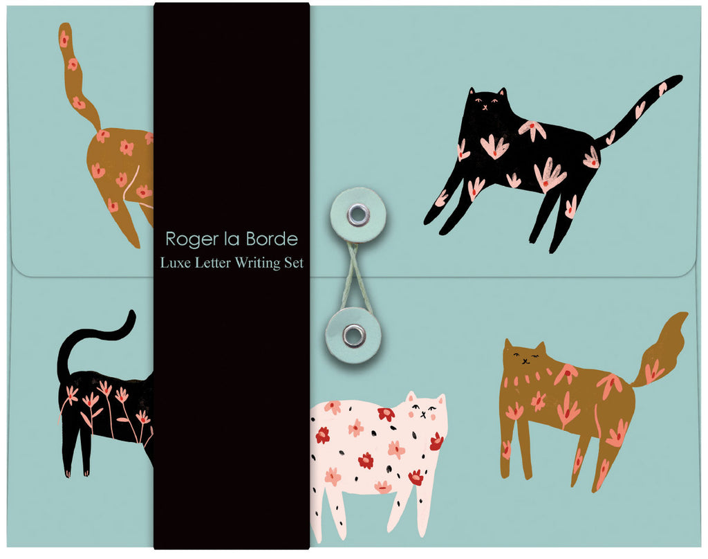 Roger la Borde Cinnamon and Ginger Writing Paper Set featuring artwork by Holly Jolley