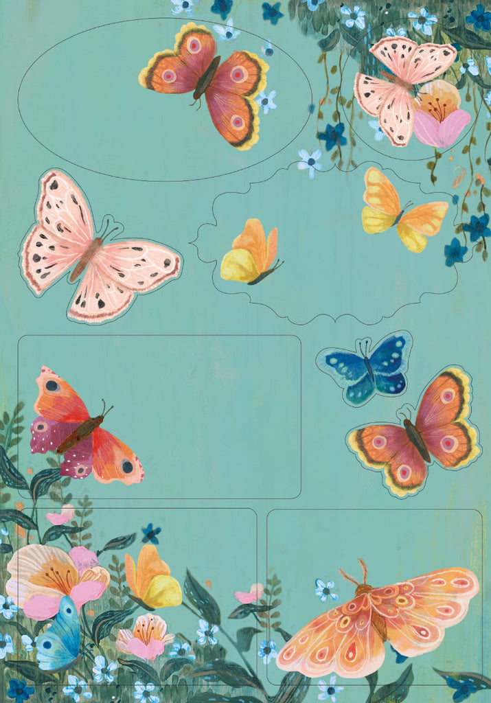 Roger la Borde Butterfly Ball Writing Paper Set featuring artwork by Kendra Binney