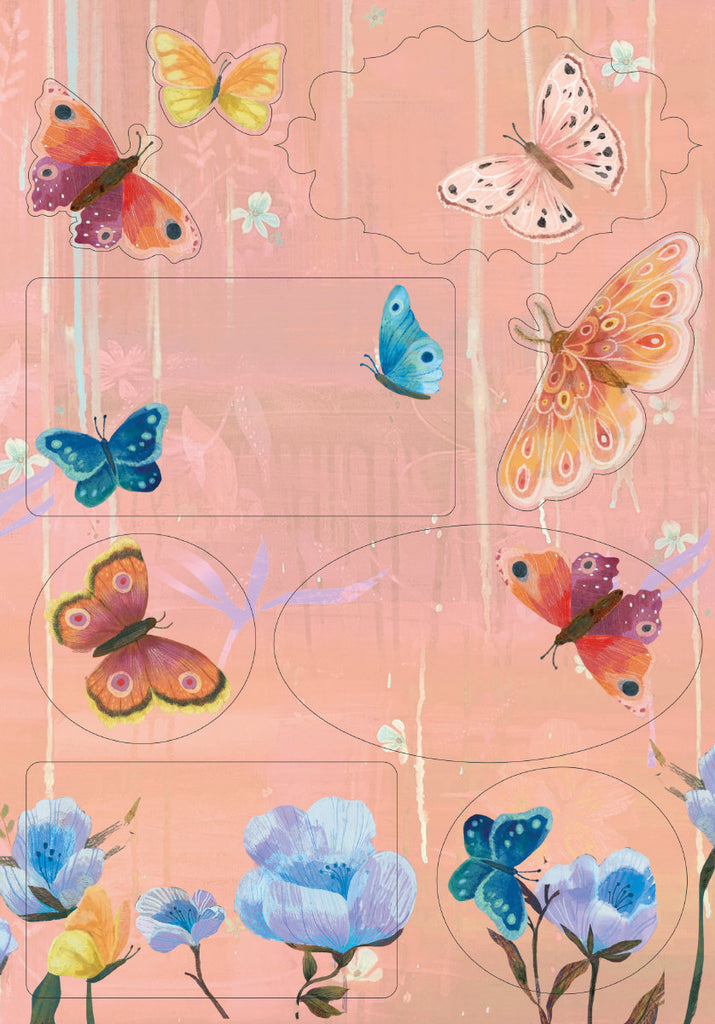Roger la Borde Butterfly Ball Writing Paper Set featuring artwork by Kendra Binney